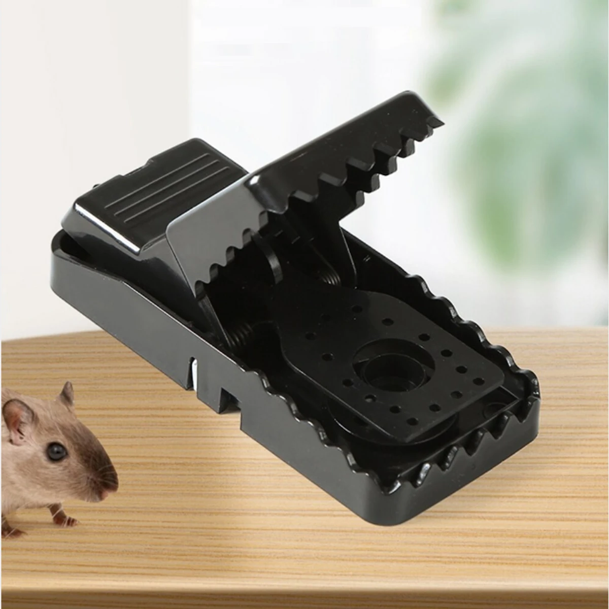 1 pcs Mechanical Mousetrap Reusable Rat Trap Pest Control Mouse Traps Garden Farm Supplies