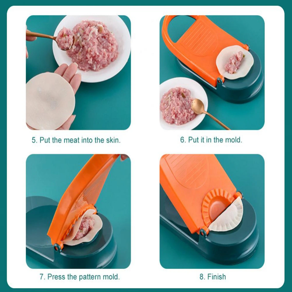 টু ইন ওয়ান ম্যাজিক পিঠা মেকার (Upgrade Version) 2 In1 Dumpling Maker DIY Kit Wrapper Presser Manual Kitchen Gadgets