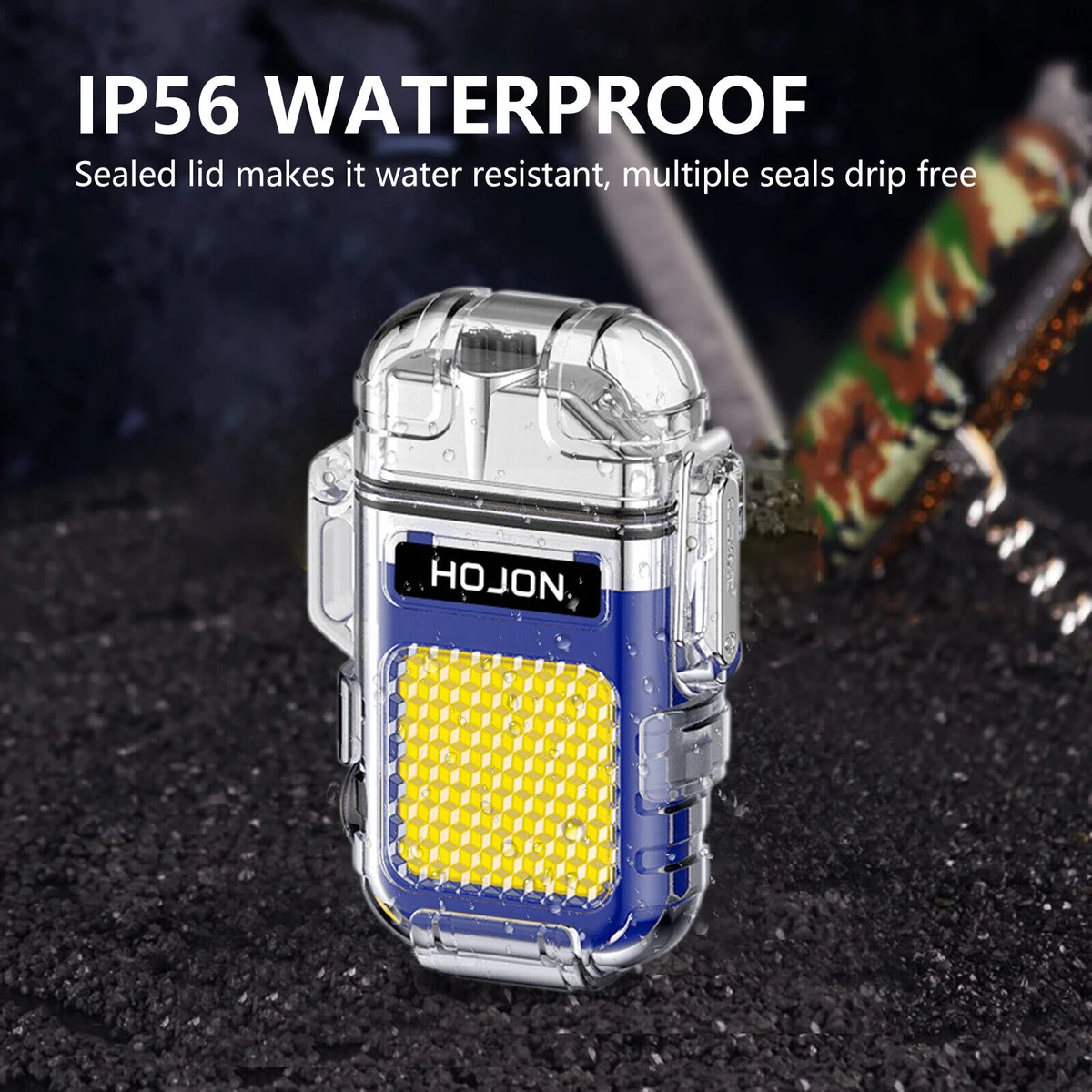 (Light+Lighter) Waterproof Electronic Arc Plasma Lighter