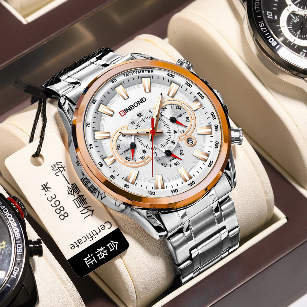 Luxury Man Watch High Quality Waterproof Luminous Men's Wristwatch Stainless Steel Men Quartz Watches Casual Clock-Silver & Golden