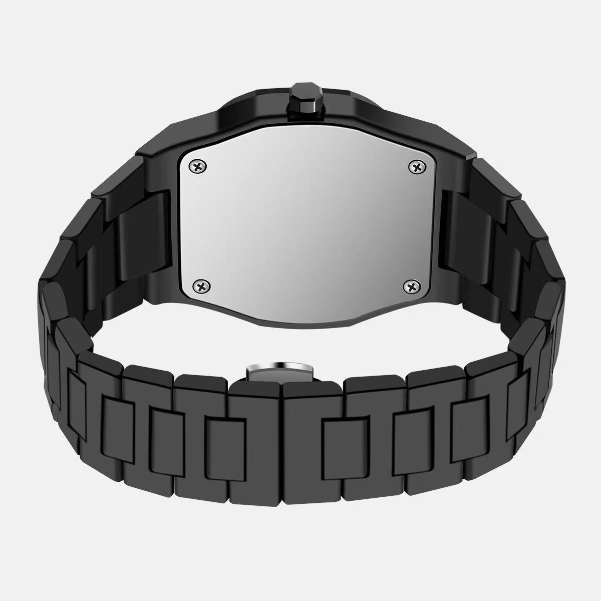 Arabic Digital Plastic Carbon Fiber body Strap Quartz Men's Watch Casual Waterproof - Black & Green